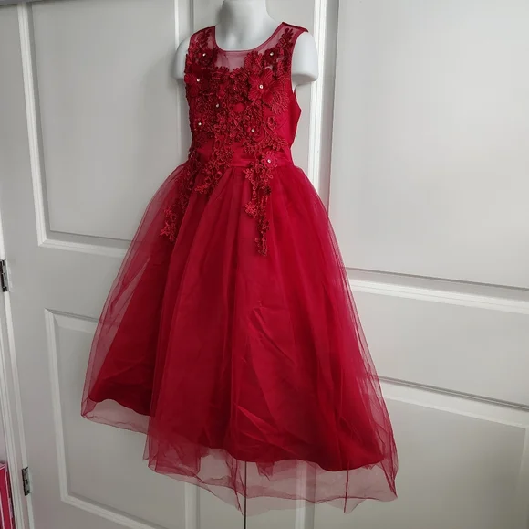 Red Princess Dress with Crown